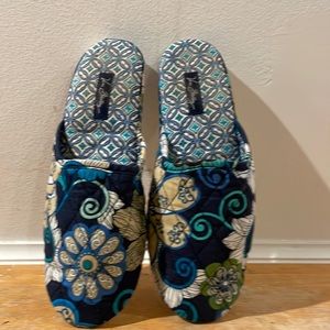 Vera Bradley Blue Floral Quilted Loafers